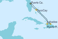 Visitando Puerto Cañaveral (Florida), Labadee (Haiti), Puerto Plata, Republica Dominicana, CocoCay (Bahamas), Puerto Cañaveral (Florida)