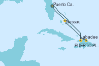 Visitando Puerto Cañaveral (Florida), Labadee (Haiti), Puerto Plata, Republica Dominicana, Nassau (Bahamas), Puerto Cañaveral (Florida)