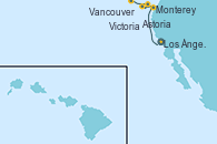 Visitando Los Ángeles (California), Monterey (California), Astoria (Oregón), Victoria (Canadá), Vancouver (Canadá)