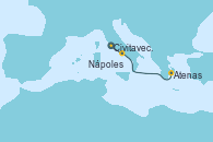 Visitando Civitavecchia (Roma), Nápoles (Italia), Atenas (Grecia)