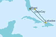 Visitando Miami (Florida/EEUU), CocoCay (Bahamas), Labadee (Haiti), Miami (Florida/EEUU)