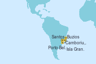Visitando Santos (Brasil), Camboriu, Brazil, Porto Belo (Brasil), Buzios (Brasil), Isla Grande (Brasil), Santos (Brasil)