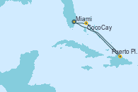 Visitando Miami (Florida/EEUU), Puerto Plata, Republica Dominicana, CocoCay (Bahamas), Miami (Florida/EEUU)