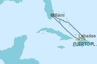 Visitando Miami (Florida/EEUU), Puerto Plata, Republica Dominicana, Labadee (Haiti), Miami (Florida/EEUU)