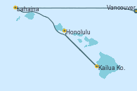 Visitando Vancouver (Canadá), Vancouver (Canadá), Lahaina  (Hawai), Kailua Kona (Hawai/EEUU), Honolulu (Hawai)