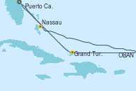 Visitando Puerto Cañaveral (Florida), Nassau (Bahamas), OBAN (HALFMOON BAY), Grand Turks(Turks & Caicos), Puerto Cañaveral (Florida)