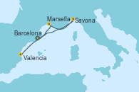 Visitando Barcelona, Marsella (Francia), Savona (Italia), Valencia