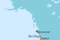 Visitando Vancouver (Canadá), Avalon (California/EEUU), San Diego (California/EEUU)