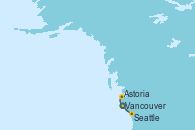 Visitando Vancouver (Canadá), Astoria  (Oregón), Seattle (Washington/EEUU), Vancouver (Canadá)