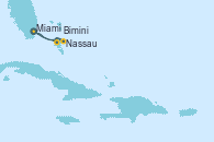 Visitando Miami (Florida/EEUU), Nassau (Bahamas), Bimini (Bahamas), Miami (Florida/EEUU)