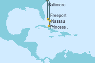 Visitando Baltimore (Maryland), Princess Cays (Caribe), Nassau (Bahamas), Freeport (Bahamas), Baltimore (Maryland)
