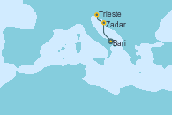 Visitando Bari (Italia), Zadar (Croacia), Trieste (Italia)