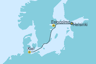 Visitando Helsinki (Finlandia), Estocolmo (Suecia), Kiel (Alemania)