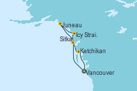 Visitando Vancouver (Canadá), Sitka (Alaska), Icy Strait Point (Alaska), Juneau (Alaska), Ketchikan (Alaska), Vancouver (Canadá)