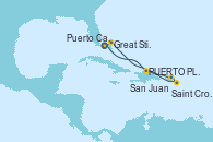 Visitando Puerto Cañaveral (Florida), Puerto Plata, Republica Dominicana, Saint Croix (Islas Vírgenes), San Juan (Puerto Rico), Great Stirrup Cay (Bahamas), Puerto Cañaveral (Florida)