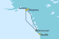 Visitando Vancouver (Canadá), Juneau (Alaska), Skagway (Alaska), Seattle (Washington/EEUU)