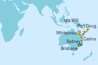 Visitando Sydney (Australia), Brisbane (Australia), Whitsunday Island (Australia), Cairns (Australia), Port Douglas (Australia), Isla Willis (Australia), Sydney (Australia)