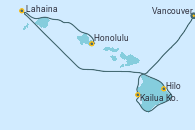 Visitando Vancouver (Canadá), Kailua Kona (Hawai/EEUU), Hilo (Hawai), Lahaina  (Hawai), Honolulu (Hawai)