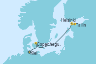 Visitando Kiel (Alemania), Copenhague (Dinamarca), Tallin (Estonia), Helsinki (Finlandia)