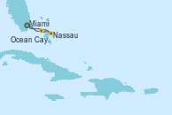 Visitando Miami (Florida/EEUU), Ocean Cay MSC Marine Reserve (Bahamas), Ocean Cay MSC Marine Reserve (Bahamas), Nassau (Bahamas), Miami (Florida/EEUU)