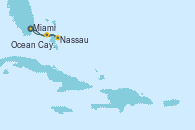Visitando Miami (Florida/EEUU), Nassau (Bahamas), Ocean Cay MSC Marine Reserve (Bahamas), Ocean Cay MSC Marine Reserve (Bahamas), Miami (Florida/EEUU)