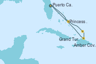 Visitando Puerto Cañaveral (Florida), Princess Cays (Caribe), Grand Turks(Turks & Caicos), Amber Cove (República Dominicana), Puerto Cañaveral (Florida)