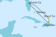 Visitando Puerto Cañaveral (Florida), Grand Turks(Turks & Caicos), Amber Cove (República Dominicana), Nassau (Bahamas), Puerto Cañaveral (Florida)
