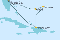 Visitando Puerto Cañaveral (Florida), Aruba (Antillas), Bonaire (Países Bajos), Amber Cove (República Dominicana), Puerto Cañaveral (Florida)