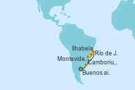 Visitando Buenos aires, Río de Janeiro (Brasil), Ilhabela (Brasil), Camboriu, Brazil, Montevideo (Uruguay), Buenos aires