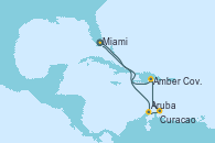 Visitando Miami (Florida/EEUU), Aruba (Antillas), Curacao (Antillas), Amber Cove (República Dominicana), Miami (Florida/EEUU)