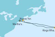Visitando Nueva York (Estados Unidos), Martha's Vineyard (Massachusetts/EEUU), Kings Wharf (Bermudas), Kings Wharf (Bermudas), Kings Wharf (Bermudas), Nueva York (Estados Unidos)