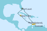 Visitando Fort Lauderdale (Florida/EEUU), Kralendijk (Antillas), Aruba (Antillas), Curacao (Antillas), Gran Caimán (Islas Caimán), Fort Lauderdale (Florida/EEUU)