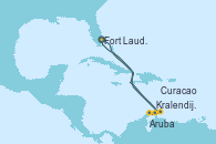 Visitando Fort Lauderdale (Florida/EEUU), Kralendijk (Antillas), Aruba (Antillas), Curacao (Antillas), Fort Lauderdale (Florida/EEUU)