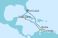 Visitando Fort Lauderdale (Florida/EEUU), Gran Caimán (Islas Caimán), Aruba (Antillas), Curacao (Antillas), Fort Lauderdale (Florida/EEUU)