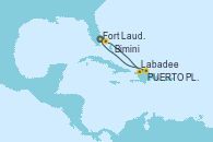 Visitando Fort Lauderdale (Florida/EEUU), Bimini (Bahamas), Labadee (Haiti), Puerto Plata, Republica Dominicana, Fort Lauderdale (Florida/EEUU)