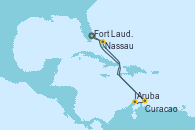 Visitando Fort Lauderdale (Florida/EEUU), Aruba (Antillas), Curacao (Antillas), Nassau (Bahamas), Fort Lauderdale (Florida/EEUU)