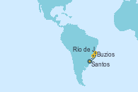 Visitando Santos (Brasil), Buzios (Brasil), Río de Janeiro (Brasil), Santos (Brasil)