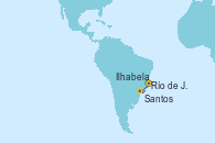 Visitando Río de Janeiro (Brasil), Ilhabela (Brasil), Santos (Brasil), Río de Janeiro (Brasil)