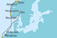 Visitando Ámsterdam (Holanda), Haugesund (Noruega), Olden (Noruega), Aalesund (Noruega), Stavanger (Noruega), Oslo (Noruega), Rotterdam (Holanda)
