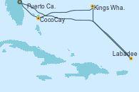 Visitando Puerto Cañaveral (Florida), Labadee (Haiti), Kings Wharf (Bermudas), Kings Wharf (Bermudas), CocoCay (Bahamas), Puerto Cañaveral (Florida)