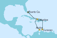 Visitando Puerto Cañaveral (Florida), Curacao (Antillas), Aruba (Antillas), Labadee (Haiti), Puerto Cañaveral (Florida)