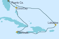 Visitando Puerto Cañaveral (Florida), Labadee (Haiti), Falmouth (Jamaica), CocoCay (Bahamas), Puerto Cañaveral (Florida)