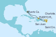 Visitando Puerto Cañaveral (Florida), Puerto Plata, Republica Dominicana, San Juan (Puerto Rico), Charlotte Amalie (St. Thomas), Saint Croix (Islas Vírgenes), Puerto Cañaveral (Florida)