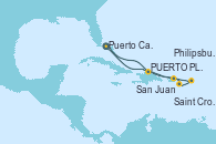 Visitando Puerto Cañaveral (Florida), Puerto Plata, Republica Dominicana, San Juan (Puerto Rico), Saint Croix (Islas Vírgenes), Philipsburg (St. Maarten), Puerto Cañaveral (Florida)
