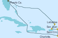 Visitando Puerto Cañaveral (Florida), Labadee (Haiti), San Juan (Puerto Rico), Charlotte Amalie (St. Thomas), Saint Croix (Islas Vírgenes), Puerto Cañaveral (Florida)