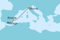 Visitando Málaga, Alicante (España), Génova (Italia)