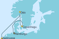 Visitando Hamburgo (Alemania), Copenhague (Dinamarca), Oslo (Noruega), Zeebrugge (Bruselas)