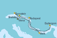 Visitando Viena (Austria), Viena (Austria), Melk (Austria), Durnstein (Austria), Budapest (Hungría), Budapest (Hungría), Esztergom (Hungría), Bratislava (Eslovaquia), Viena (Austria)