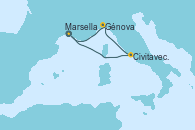 Visitando Marsella (Francia), Civitavecchia (Roma), Génova (Italia), Marsella (Francia)