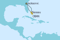 Visitando Jacksonville (Florida/EEUU), Nassau (Bahamas), OBAN (HALFMOON BAY), Jacksonville (Florida/EEUU)